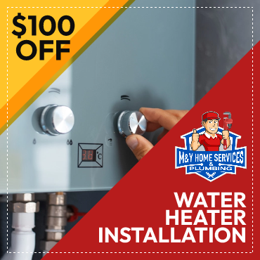 $100 off water heaters installation